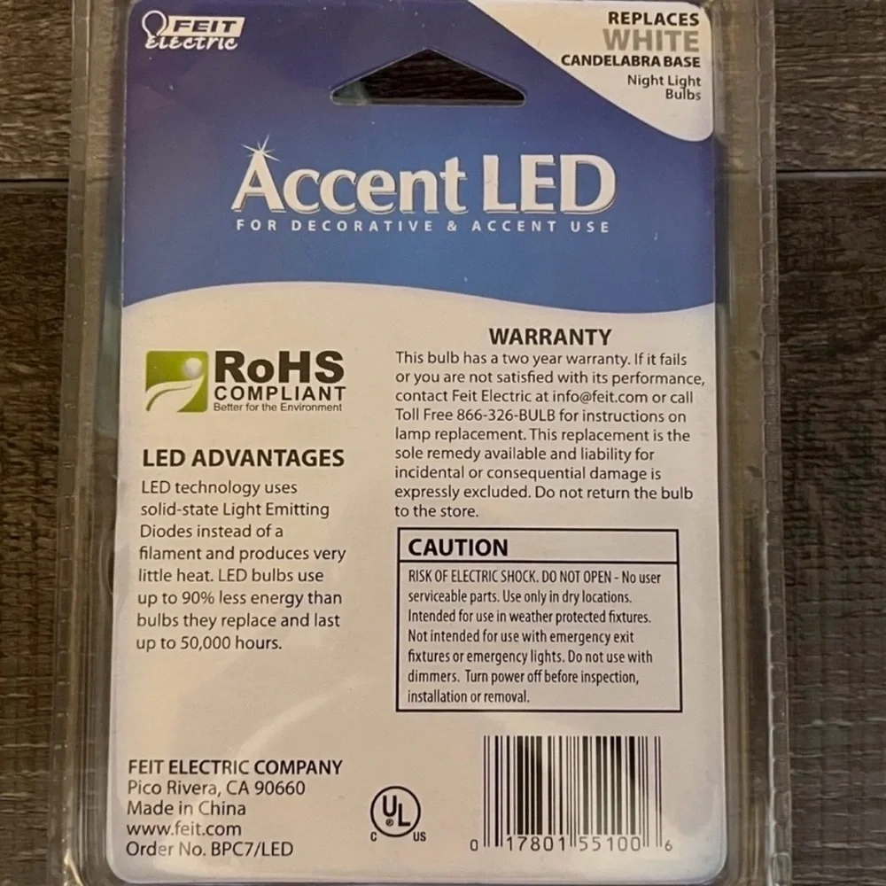 💞 New 2-Pack Accent Electric LED Night Light & Small Lamp Bulbs